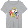 Rainbow Brite & Friends Vintage Color Kids And Sprites Group T-Shirt(Heather Grey)