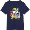 Rainbow Brite & Friends Vintage Color Kids And Sprites Group T-Shirt(Navy Blue)