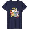 Rainbow Brite & Friends Vintage Color Kids And Sprites Group T-Shirt(Navy Blue)