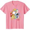 Rainbow Brite & Friends Vintage Color Kids And Sprites Group T-Shirt(Pink)