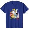 Rainbow Brite & Friends Vintage Color Kids And Sprites Group T-Shirt(Royal Blue)