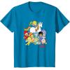 Rainbow Brite & Friends Vintage Color Kids And Sprites Group T-Shirt(Sapphire Blue)