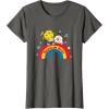 Rainbow Brite & Sprite Vintage Rainbow And Stars Portrait T-Shirt(Asphalt Grey)