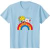 Rainbow Brite & Sprite Vintage Rainbow And Stars Portrait T-Shirt(Baby Blue)