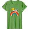 Rainbow Brite & Sprite Vintage Rainbow And Stars Portrait T-Shirt(Grass Green)