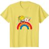 Rainbow Brite & Sprite Vintage Rainbow And Stars Portrait T-Shirt(Lemon Yellow)