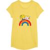 Rainbow Brite & Sprite Vintage Rainbow And Stars Portrait T-Shirt(Lemon Yellow)