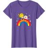Rainbow Brite & Sprite Vintage Rainbow And Stars Portrait T-Shirt(Purple Heather)