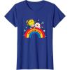 Rainbow Brite & Sprite Vintage Rainbow And Stars Portrait T-Shirt(Royal Blue)