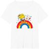 Rainbow Brite & Sprite Vintage Rainbow And Stars Portrait T-Shirt(White)