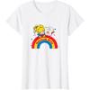 Rainbow Brite & Sprite Vintage Rainbow And Stars Portrait T-Shirt(White)