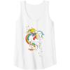 Rainbow Brite & Starlite Best Friends Vintage Sparkle Duo Tank Top(White)