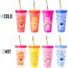 Silver Buffalo Rainbow Brite 4 pack Color Change Plastic Tumbler Set Featuring Rainbow Brite, Patty O’Green, La La Orange, and Shy Violet, 24 Ounces(Care Bears Hearts and Stars)