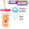 Silver Buffalo Rainbow Brite 4 pack Color Change Plastic Tumbler Set Featuring Rainbow Brite, Patty O’Green, La La Orange, and Shy Violet, 24 Ounces(Care Bears Hearts and Stars)