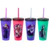Silver Buffalo Rainbow Brite 4 pack Color Change Plastic Tumbler Set Featuring Rainbow Brite, Patty O’Green, La La Orange, and Shy Violet, 24 Ounces(Devious Group Splatter)