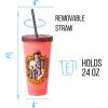 Silver Buffalo Rainbow Brite 4 pack Color Change Plastic Tumbler Set Featuring Rainbow Brite, Patty O’Green, La La Orange, and Shy Violet, 24 Ounces(Harry Potter House Crests)