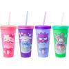 Silver Buffalo Rainbow Brite 4 pack Color Change Plastic Tumbler Set Featuring Rainbow Brite, Patty O’Green, La La Orange, and Shy Violet, 24 Ounces(Hello Kitty  My Melody  Badtz-Maru  and Cinnamoroll)