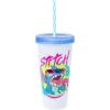 Silver Buffalo Rainbow Brite 4 pack Color Change Plastic Tumbler Set Featuring Rainbow Brite, Patty O’Green, La La Orange, and Shy Violet, 24 Ounces(Lilo  Stitch  Scrump  and Angel)
