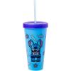 Silver Buffalo Rainbow Brite 4 pack Color Change Plastic Tumbler Set Featuring Rainbow Brite, Patty O’Green, La La Orange, and Shy Violet, 24 Ounces(Lilo and Stitch Tiki Stitch)
