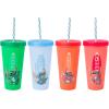 Silver Buffalo Rainbow Brite 4 pack Color Change Plastic Tumbler Set Featuring Rainbow Brite, Patty O’Green, La La Orange, and Shy Violet, 24 Ounces(Lilo and Stitch Surfboard)