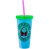 Silver Buffalo Rainbow Brite 4 pack Color Change Plastic Tumbler Set Featuring Rainbow Brite, Patty O’Green, La La Orange, and Shy Violet, 24 Ounces(Multicolor)