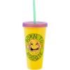 Silver Buffalo Rainbow Brite 4 pack Color Change Plastic Tumbler Set Featuring Rainbow Brite, Patty O’Green, La La Orange, and Shy Violet, 24 Ounces(Multicolor)
