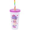 Silver Buffalo Rainbow Brite 4 pack Color Change Plastic Tumbler Set Featuring Rainbow Brite, Patty O’Green, La La Orange, and Shy Violet, 24 Ounces(Rainbow Brite RB Color)