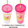 Silver Buffalo Rainbow Brite 4 pack Color Change Plastic Tumbler Set Featuring Rainbow Brite, Patty O’Green, La La Orange, and Shy Violet, 24 Ounces(Strawberry Shortcake Pairs)