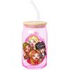 Silver Buffalo Rainbow Brite Balloon Glass Tumbler with Bamboo Lid and Glass Straw, 16 Ounces(Bratz (2 Pack))