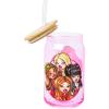 Silver Buffalo Rainbow Brite Balloon Glass Tumbler with Bamboo Lid and Glass Straw, 16 Ounces(Bratz (2 Pack))
