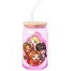 Silver Buffalo Rainbow Brite Balloon Glass Tumbler with Bamboo Lid and Glass Straw, 16 Ounces(Bratz (2 Pack))