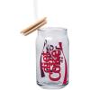 Silver Buffalo Rainbow Brite Balloon Glass Tumbler with Bamboo Lid and Glass Straw, 16 Ounces(Diet Coke Glitter)