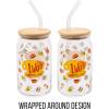 Silver Buffalo Rainbow Brite Balloon Glass Tumbler with Bamboo Lid and Glass Straw, 16 Ounces(Gilmore Girls)