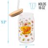 Silver Buffalo Rainbow Brite Balloon Glass Tumbler with Bamboo Lid and Glass Straw, 16 Ounces(Gilmore Girls)