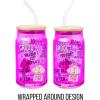 Silver Buffalo Rainbow Brite Balloon Glass Tumbler with Bamboo Lid and Glass Straw, 16 Ounces(Mean Girls Iconic Quotes)
