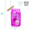 Silver Buffalo Rainbow Brite Balloon Glass Tumbler with Bamboo Lid and Glass Straw, 16 Ounces(Mean Girls Iconic Quotes)