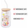 Silver Buffalo Rainbow Brite Balloon Glass Tumbler with Bamboo Lid and Glass Straw, 16 Ounces(Strawberry Shortcake Sliding Rainbow)