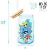 Silver Buffalo Rainbow Brite Balloon Glass Tumbler with Bamboo Lid and Glass Straw, 16 Ounces(The Powerpuff Girls)