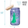 Silver Buffalo Rainbow Brite Balloon Glass Tumbler with Bamboo Lid and Glass Straw, 16 Ounces(Wicked Elphaba)