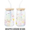 Silver Buffalo Rainbow Brite Balloon Glass Tumbler with Bamboo Lid and Glass Straw, 16 Ounces(Wicked Glinda)