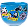 Silver Buffalo Rainbow Brite Ceramic Ramen Noodle Rice Bowl with Chopsticks, Microwave Safe, 20 Ounces(Felix the Cat)
