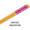 Silver Buffalo Rainbow Brite Ceramic Ramen Noodle Rice Bowl with Chopsticks, Microwave Safe, 20 Ounces(White/Multi)