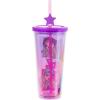 Silver Buffalo Rainbow Brite Plastic Cold Cup with Lid and Straw Topper, 24 Ounces(Bratz Pink and Purple)