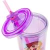 Silver Buffalo Rainbow Brite Plastic Cold Cup with Lid and Straw Topper, 24 Ounces(Bratz Pink and Purple)