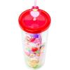 Silver Buffalo Rainbow Brite Plastic Cold Cup with Lid and Straw Topper, 24 Ounces(Care Bears and Strawberry Shortcake Iridescent)