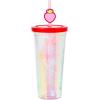 Silver Buffalo Rainbow Brite Plastic Cold Cup with Lid and Straw Topper, 24 Ounces(Care Bears and Strawberry Shortcake Iridescent)
