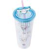 Silver Buffalo Rainbow Brite Plastic Cold Cup with Lid and Straw Topper, 24 Ounces(Cinnamoroll)