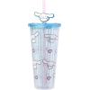 Silver Buffalo Rainbow Brite Plastic Cold Cup with Lid and Straw Topper, 24 Ounces(Cinnamoroll)