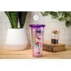 Silver Buffalo Rainbow Brite Plastic Cold Cup with Lid and Straw Topper, 24 Ounces(Hello Kitty  Kuromi  and Little Twin Stars)