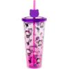 Silver Buffalo Rainbow Brite Plastic Cold Cup with Lid and Straw Topper, 24 Ounces(Hello Kitty Black Cat Halloween)